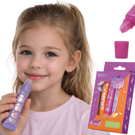 Halloween-Lipgloss für Kinder, 3er-Pack