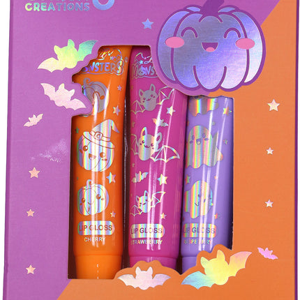 Halloween-Lipgloss für Kinder, 3er-Pack