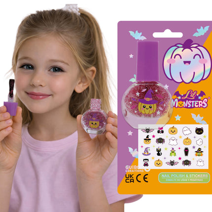 Halloween-Nagelsticker: Kinder-Monster