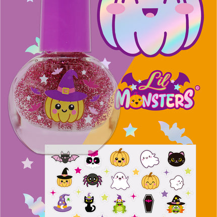 Halloween-Nagelsticker: Kinder-Monster