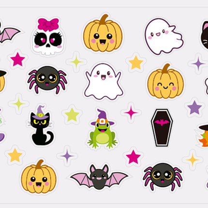 Halloween-Nagelsticker: Kinder-Monster