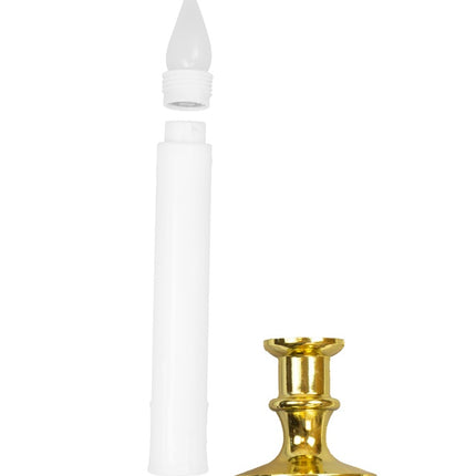 SET AUS 6 WEISSEN KERZEN MIT FLACKERNDEM LICHT UND TIMER 23 CM
