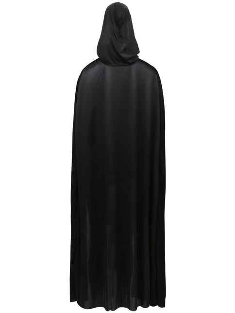 Halloween Cape Schwarz mit Kapuze