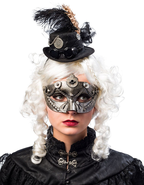 Steampunk Haarband Schwarz