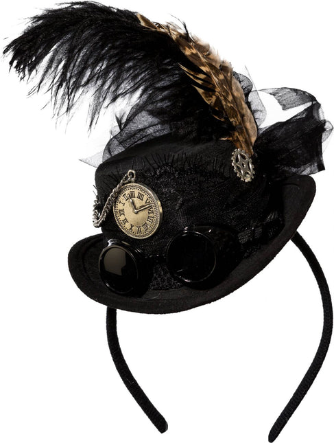 Steampunk Haarband Schwarz