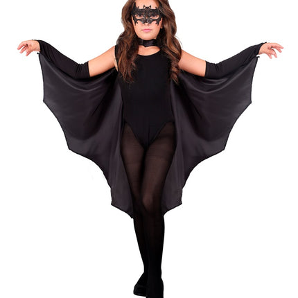 Fledermaus Umhang Schwarz