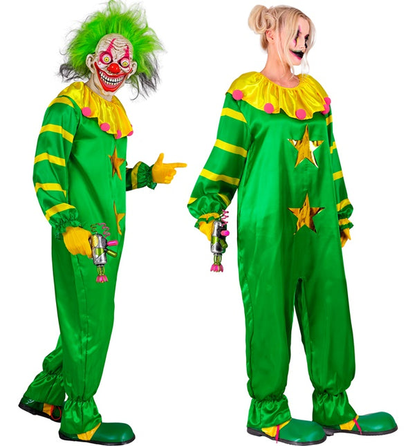 Weltraum Horror Clown Grün Gelb