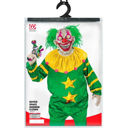 Weltraum Horror Clown Grün Gelb