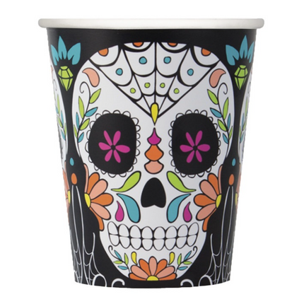 8 SKULL DAY DEAD 9-Unzen-Becher