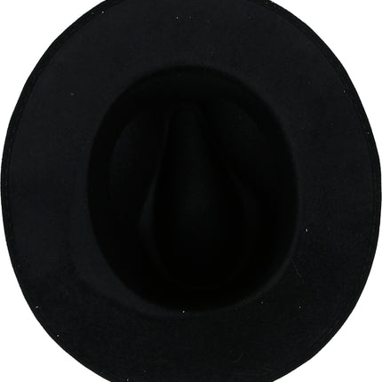 Schwarzer Filz-Cowboyhut mit Nieten, für Erwachsene