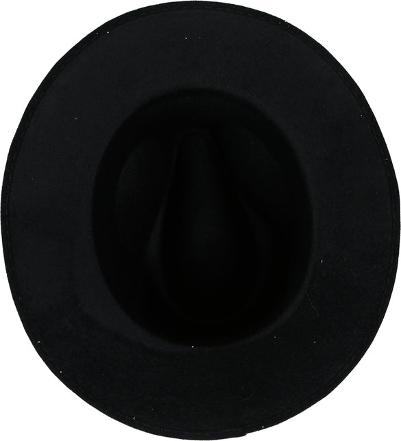 Schwarzer Filz-Cowboyhut mit Nieten, für Erwachsene