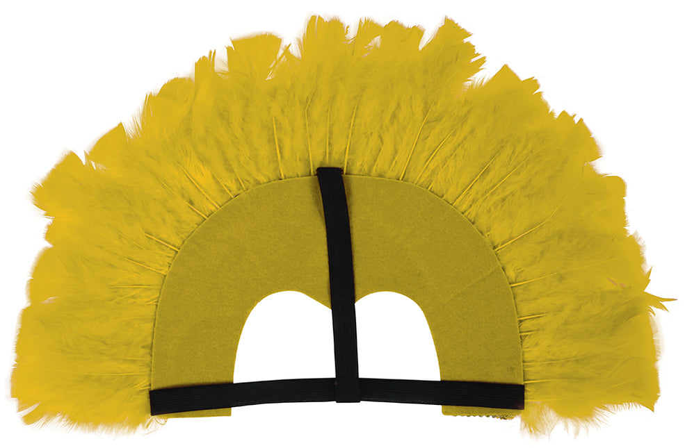 Kopfbedeckung mit Federn gelb