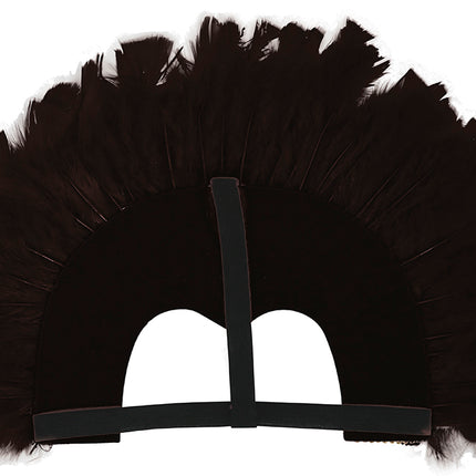 Feder Kopfbedeckung schwarz