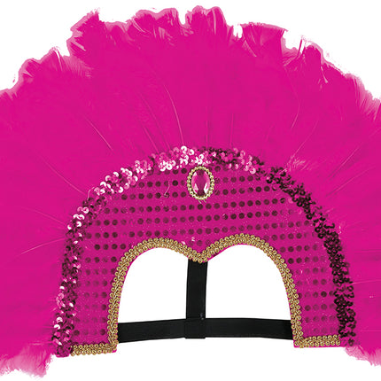 Feder Kopfbedeckung fuchsia
