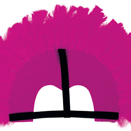 Feder Kopfbedeckung fuchsia