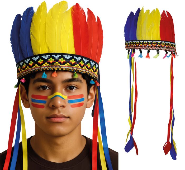 Mehrfarbiger Federbusch