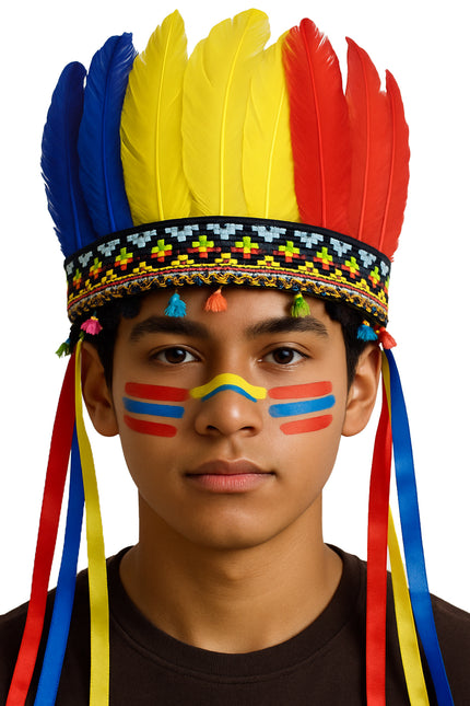 Mehrfarbiger Federbusch