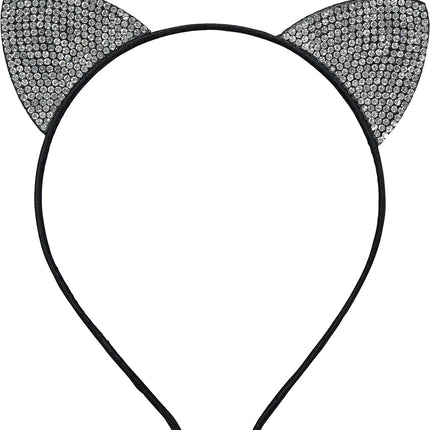 Katze Haarband Silber