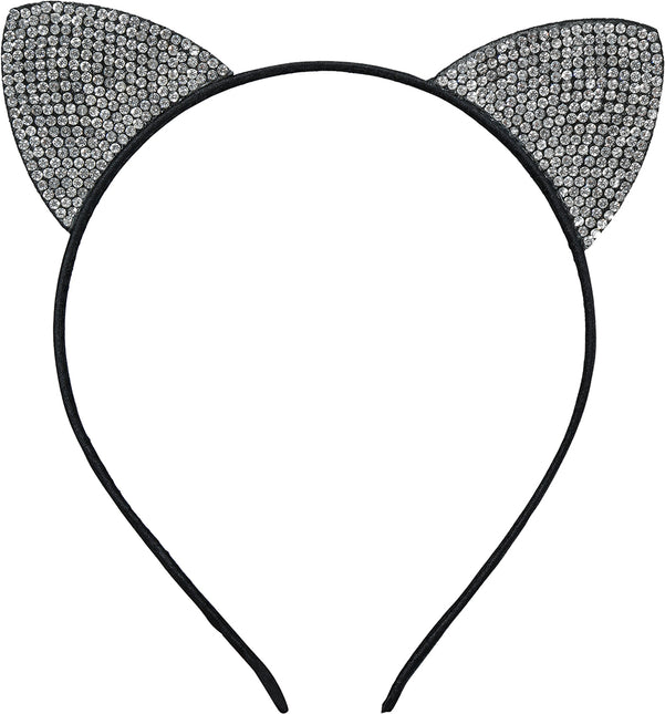 Katze Haarband Silber