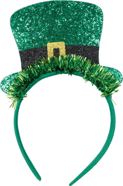 St. Patrick's Day Haarband mit Hut Glitter