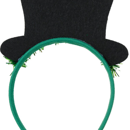 St. Patrick's Day Haarband mit Hut Glitter