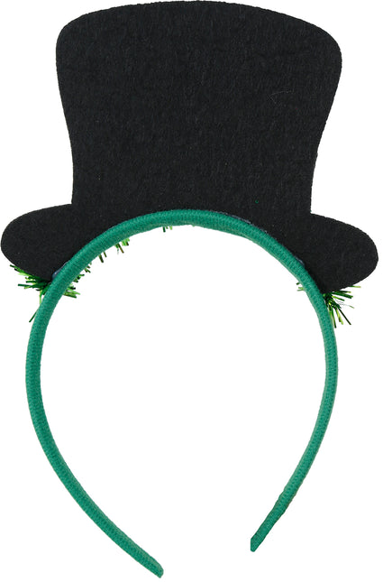 St. Patrick's Day Haarband mit Hut Glitter