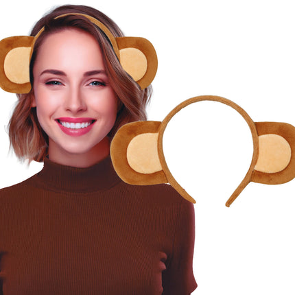 Affe Stirnband Braun