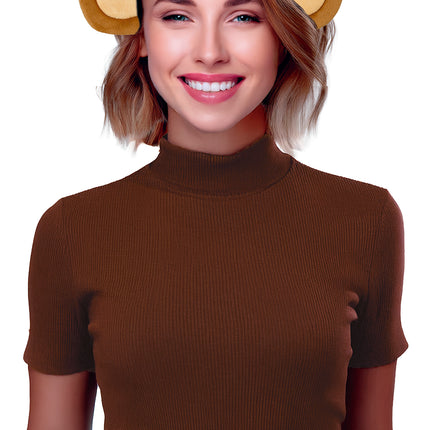 Affe Stirnband Braun