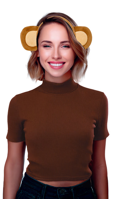 Affe Stirnband Braun