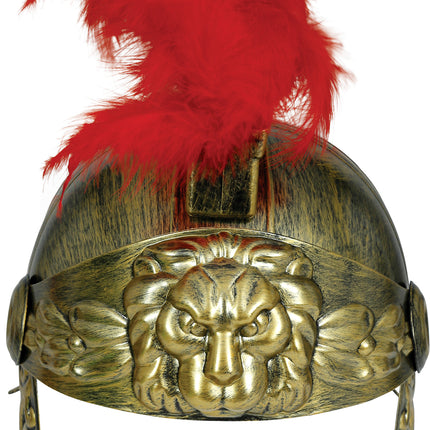 Römischer Helm Rot Gold Männer