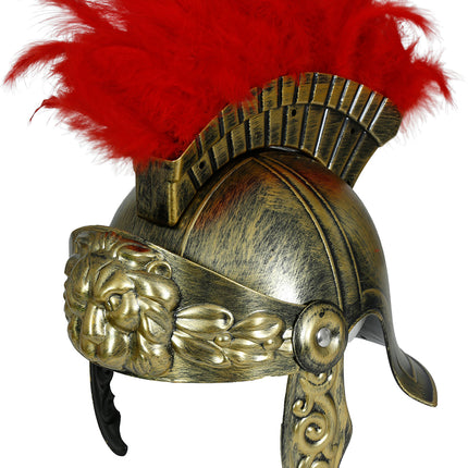 Römischer Helm Rot Gold Männer