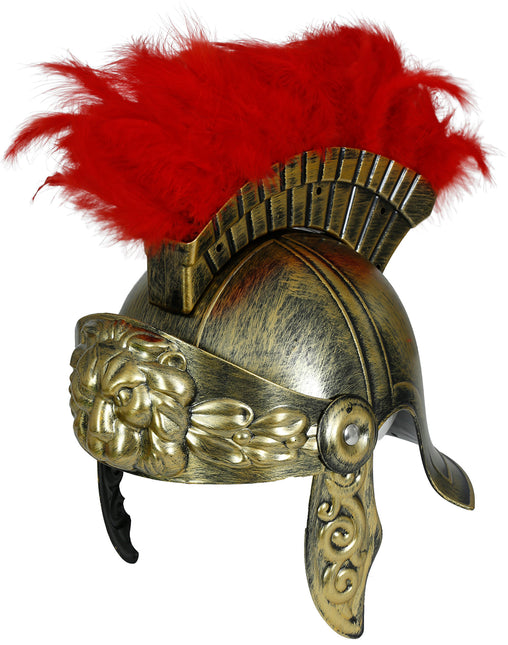 Römischer Helm Rot Gold Männer