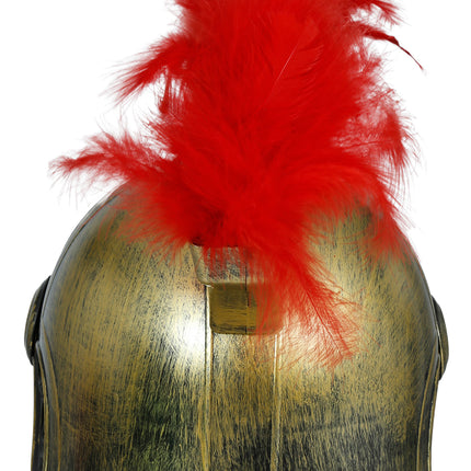 Römischer Helm Rot Gold Männer