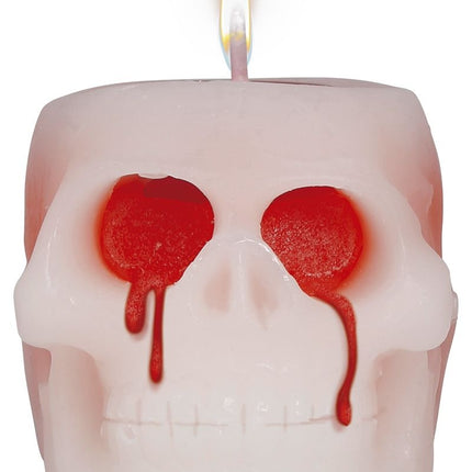 Halloween Kerze Blutiger Totenkopf 6cm