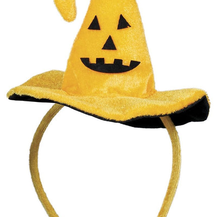 Orange Halloween Haarband Hexenhut