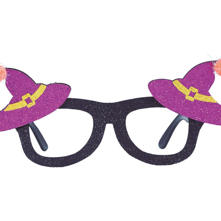 Halloween-Brille Hut Glitter