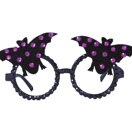 Halloween Brille Fledermaus Glitzer
