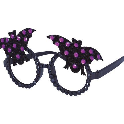 Halloween Brille Fledermaus Glitzer