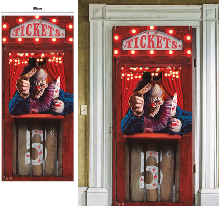 Halloween Türposter Horror Clown 120cm x 79cm