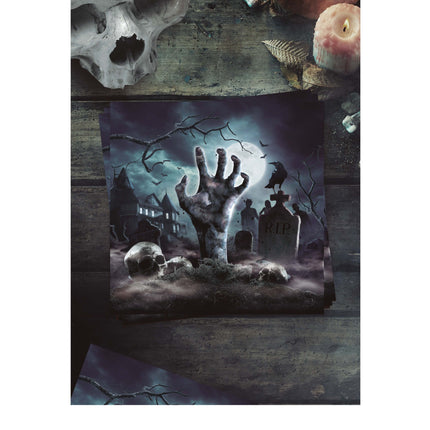 Halloween Friedhofs-Servietten 33cm 12 Stk.