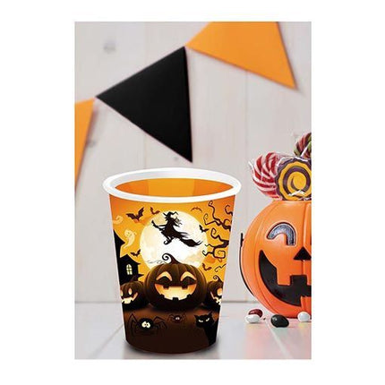 Halloween Becher Kürbis 355ml 6 Stk.