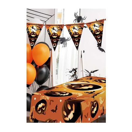 Halloween Tischtuch Kürbis 2.74m