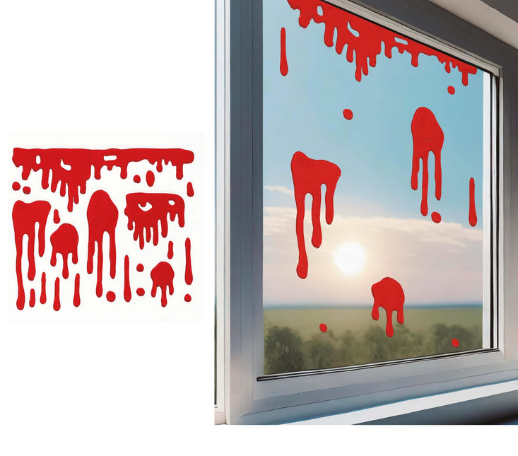 Halloween Fensterdekoration Blut 25cm
