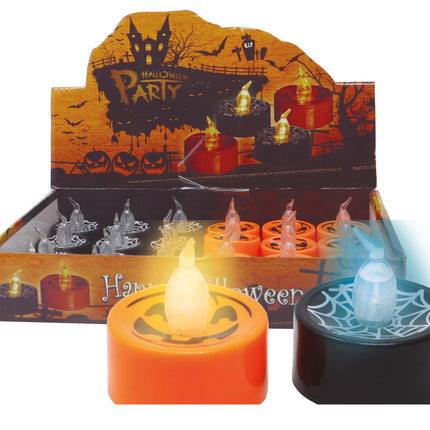 Halloween Fake-Kerzen mit Licht 4cm 24 Stk.