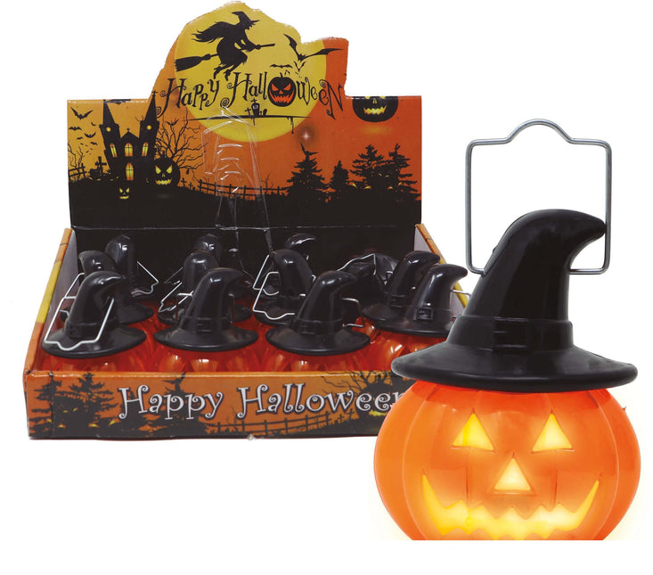 Halloween Hängedekoration Kürbis mit Licht 8cm