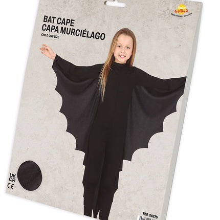 Schwarzes Halloween Kostüm Fledermaus Kind