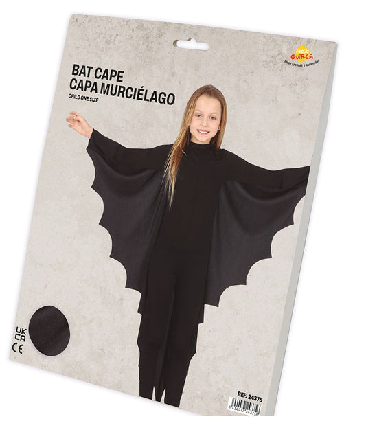 Schwarzes Halloween Kostüm Fledermaus Kind