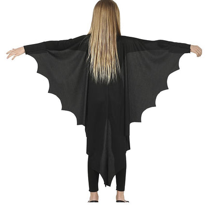 Schwarzes Halloween Kostüm Fledermaus Kind