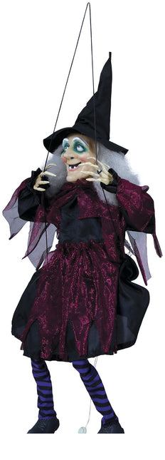 Halloween Hängende Dekoration Hexe auf Schaukel 1m