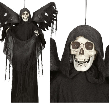 Halloween Hängende Dekoration Skelett mit Licht und Ton 1,6m